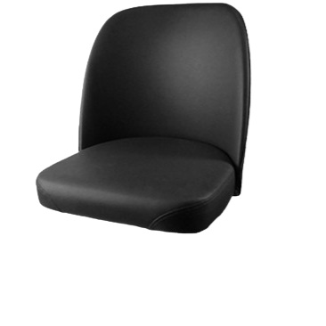 Oak Street Mfg. Bucket Style Bar Stool Seat Only Black Vinyl SL2133TOP-BLK