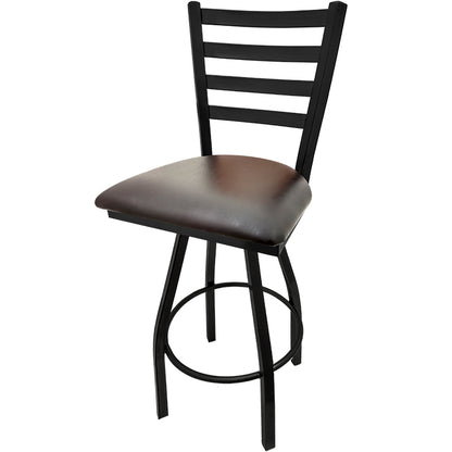Oak Street Mfg. Black Coat Swivel Frame Bar Stool SL2301S
