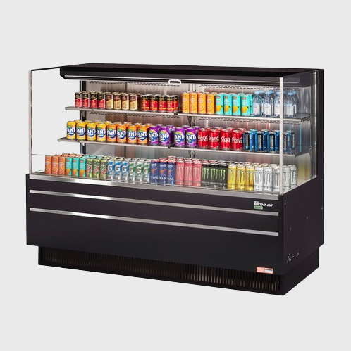 Turbo Air Horizontal Open Display Merchandiser Low Profile