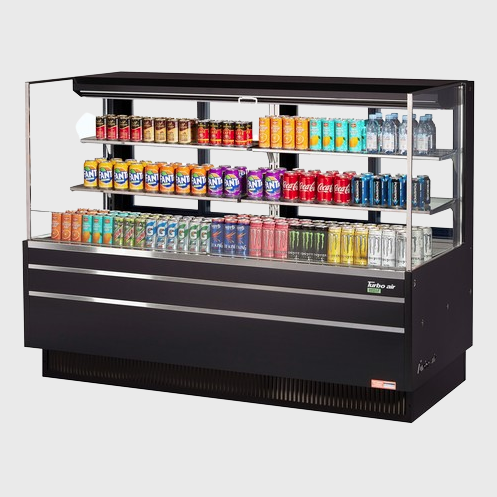 Turbo Air Horizontal Open Display Merchandiser Low Profile