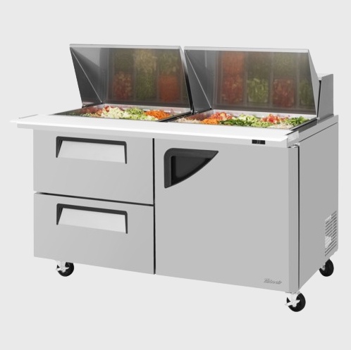 Turbo Air Super Deluxe Sandwich/Salad Mega Top Unit Two-Section