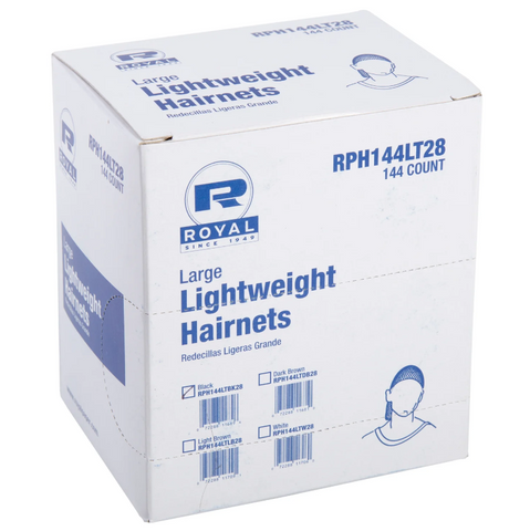 RPH144LTDDB Hairnets Black - 144/Box