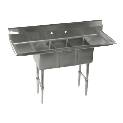 Klinger's Stainless Steel Three Compartment Convenience/Deli Sink 54" W