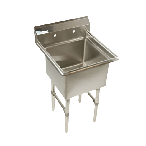 Klinger's Stainless Steel One Compartment Economy Sink 23" W