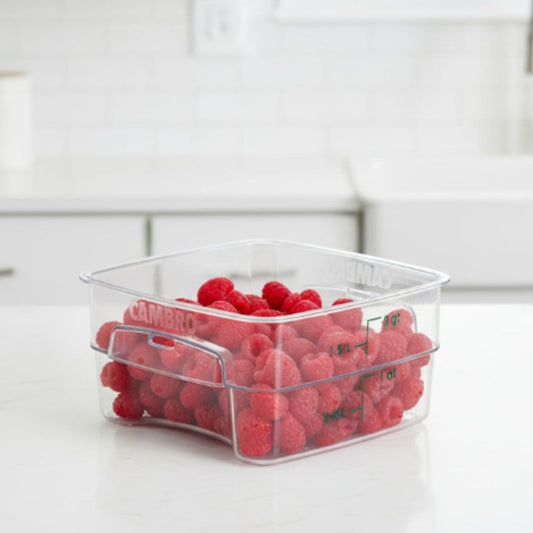 Cambro Clear Square Fresh Pro Food Storage Container 2 Qt. 2SFSPROCW135