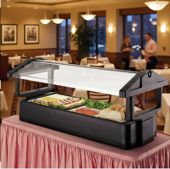Cambro Black Table Top Non-Electric Food Bar 4FBRTT110