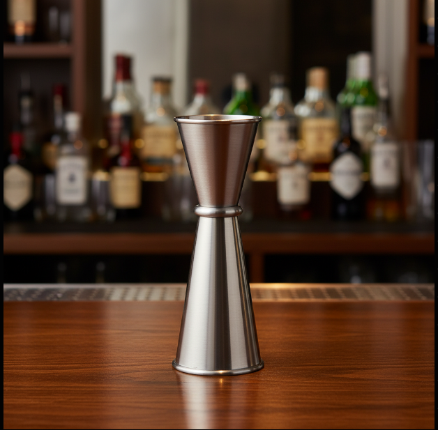 Winco Japanese-Style Jigger 1 oz. x 2 oz. Stainless Steel J-9