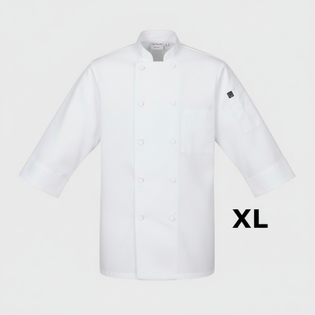 Chef Works Morocco Chef Coat 3/4 Sleeve White XL JLCLWHTXL