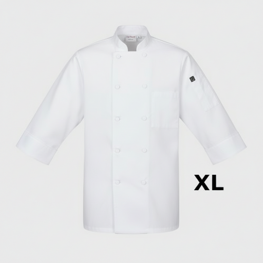 Chef Works Morocco Chef Coat 3/4 Sleeve White XL JLCLWHTXL
