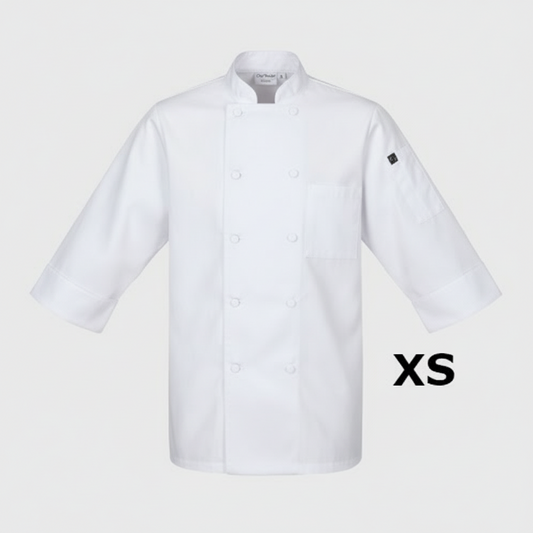 Chef Works Morocco Chef Coat 3/4 Sleeve White XS JLCLWHTXS