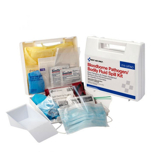 Bloodborne Pathogen (BBP) and Bodily Fluid Spill Clean-Up Kit With Plastic Case 23-Piece