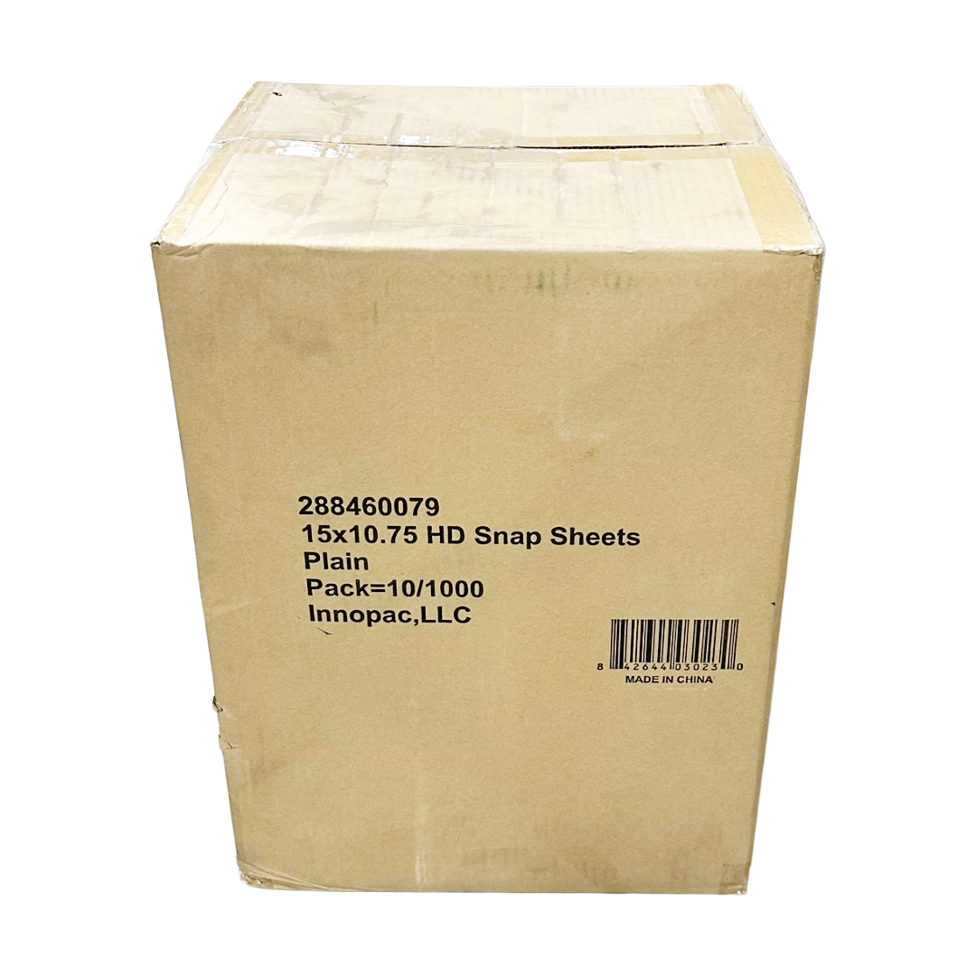 InnoPak 288460079 Snap Sheets HDPE Interleaved Food Service Sheets, 15" x 10.75" (10,000/Case)