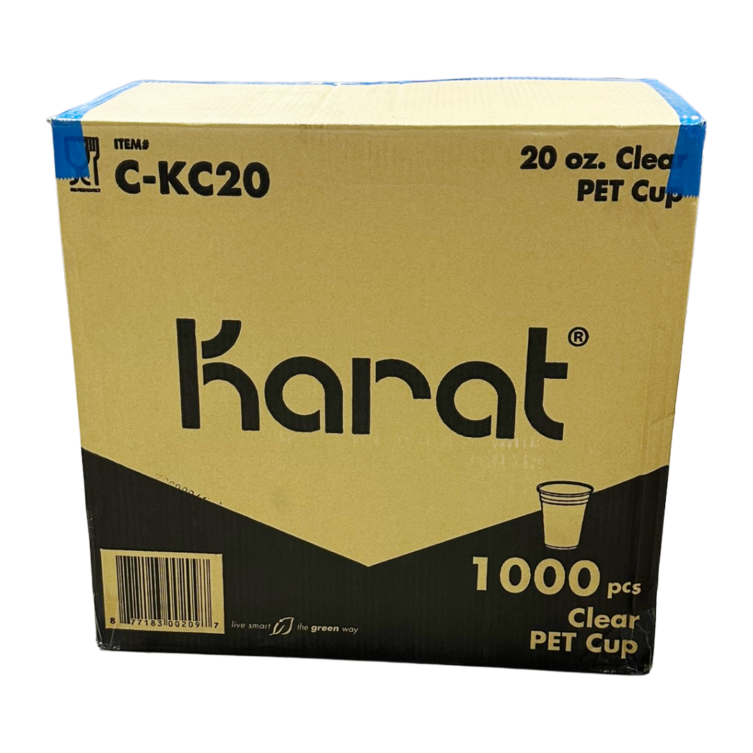 Karat C-KC20 20 oz PET Plastic Cold Cups 1000/Case
