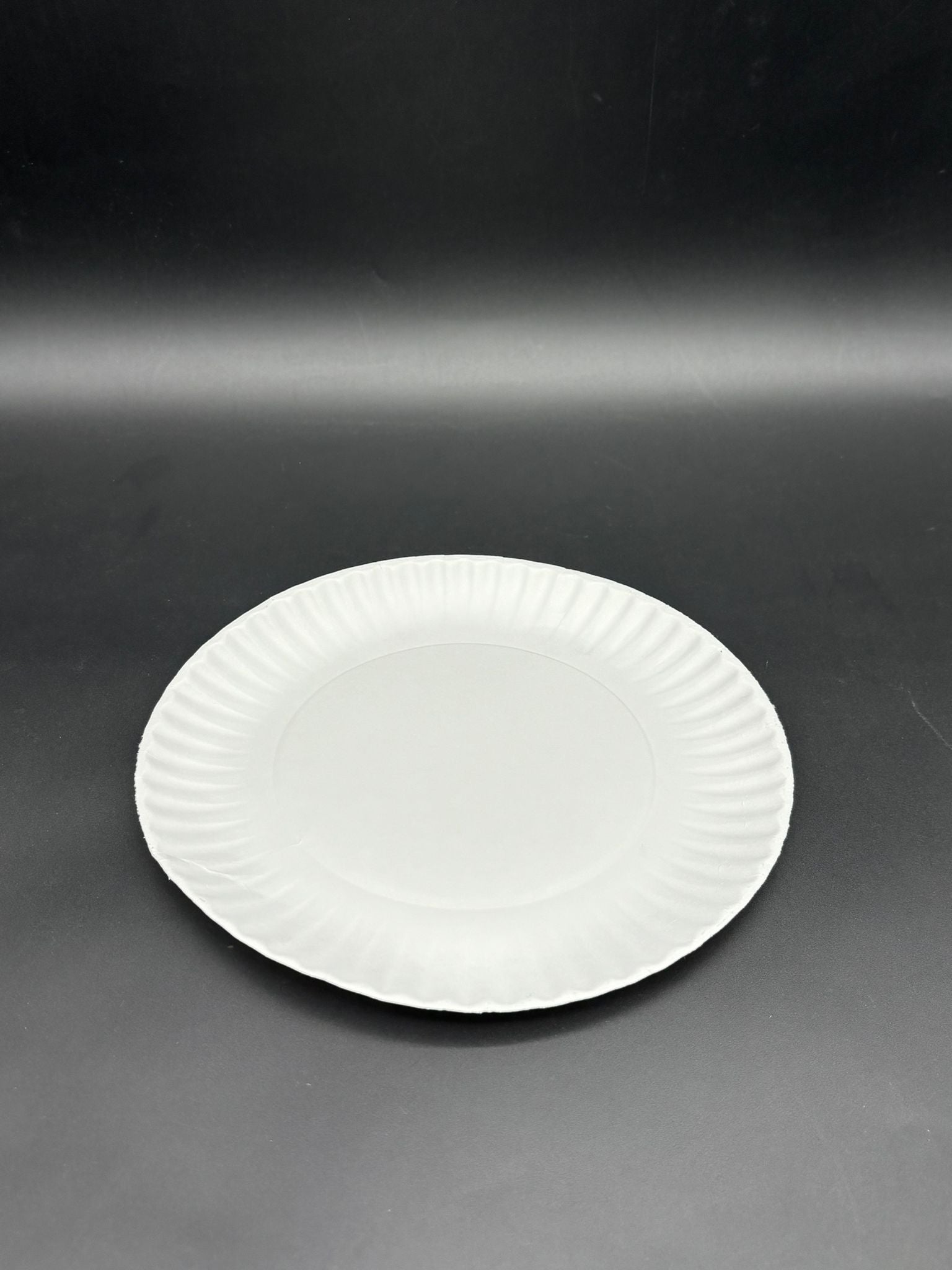 White 1 Compartment 9" Paper Plate - 1200/Case