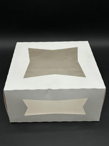 Bakery/Cake Box 9x9x4 Auto Pop Up Window White - 150/Case