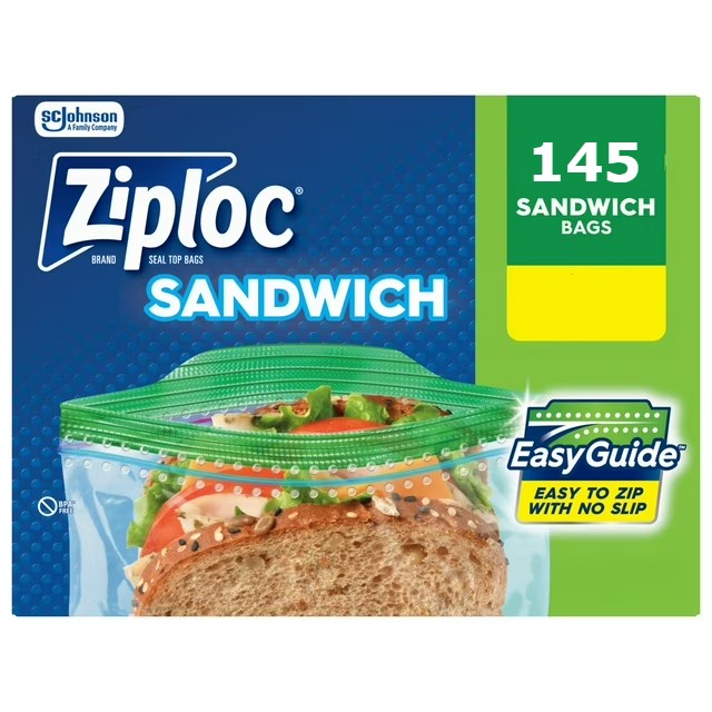 Ziploc Sandwich Size Plastic Bag 143 Count