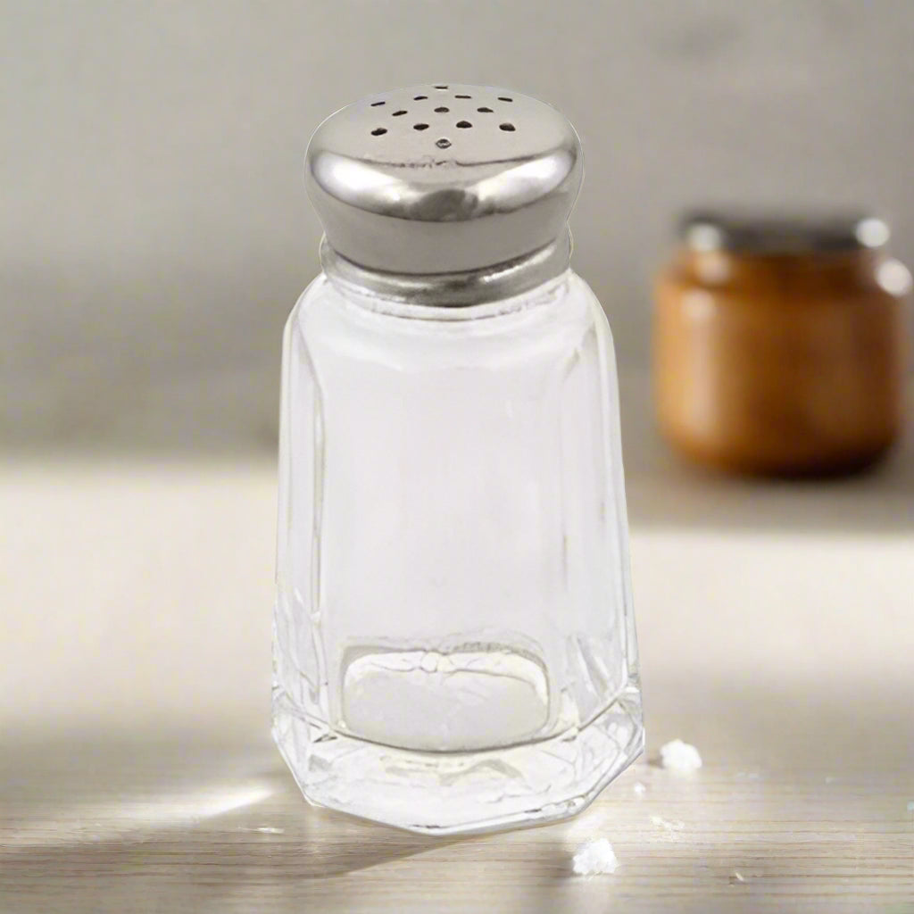 Browne Glass Shaker with Stainless Steel Top 1 oz. 571912 - 6/Case