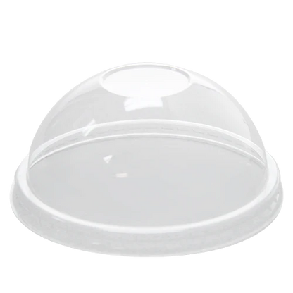Frozen Yogurt Lid Clear Round Dome With No Hole 8-12 oz. - 1000/Case