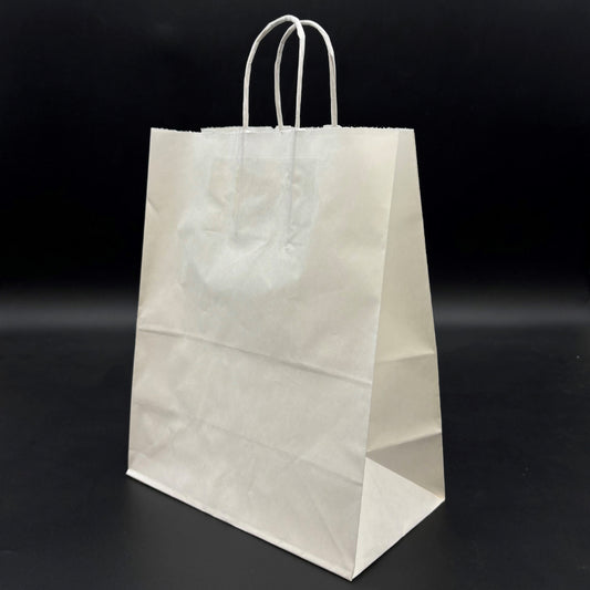 White Paper Shopping Bag Rope Handle 10" x 5" x 13" - 250/Bundle