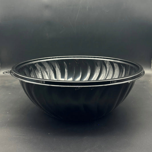 EMI Yoshi Plastic Salad Bowl Black 320 oz. EMI-PTB320-16B - 25/Case