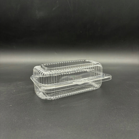 DFI Clear Hinged Hoagie Container  5-3/4" x 2-2/8" x 2-1/2" LBN-3500 - 250/Case