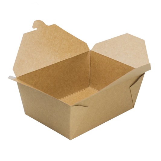 Take Out Box #4 Kraft Paper 7-7/8" x 5-1/2" x 3-1/2" - 160/Case