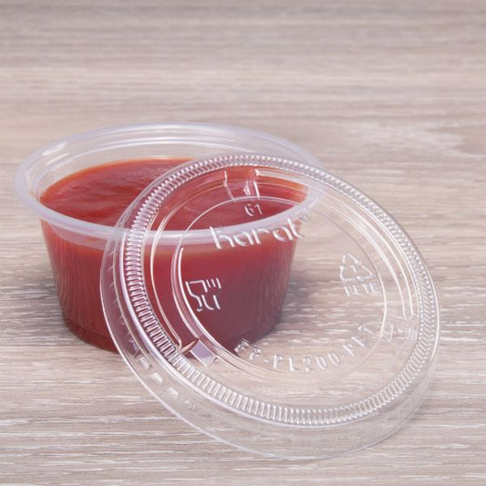Portion Cup Lid Clear 1.5-2 oz. - 2500/Case