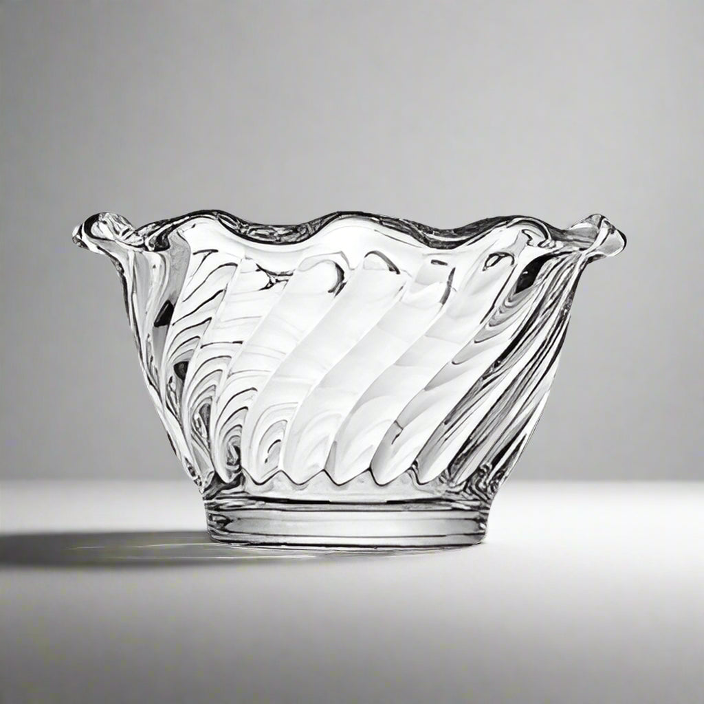 Winco Clear Plastic Ice Cream/Berry Dish 5 oz. -12/Pack