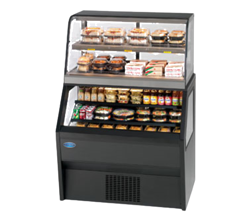 Federal Industries Specialty Display Hybrid Merchandiser Refrigerated Seld-Serve Bottom with Hot Service Top