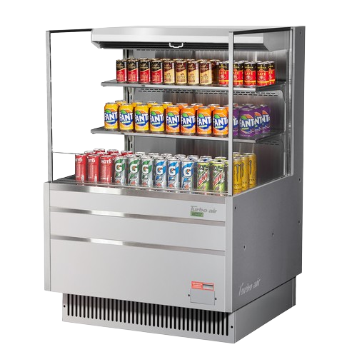 Turbo Air Horizontal Open Display Merchandiser Low Profile