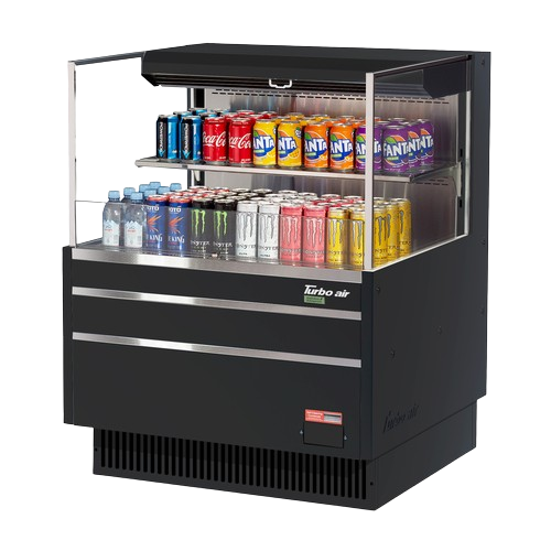 Turbo Air Horizontal Open Display Merchandiser Low Profile