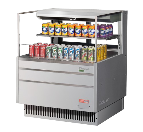 Turbo Air Horizontal Open Display Merchandiser Low Profile