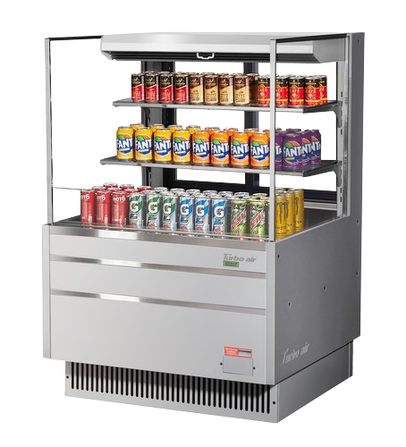 Turbo Air Horizontal Open Display Merchandiser Low Profile