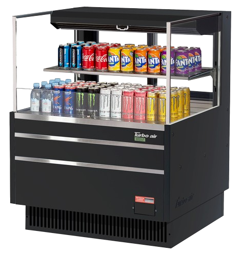 Turbo Air Horizontal Open Display Merchandiser Low Profile