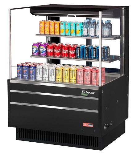 Turbo Air Horizontal Open Display Merchandiser Low-Profile