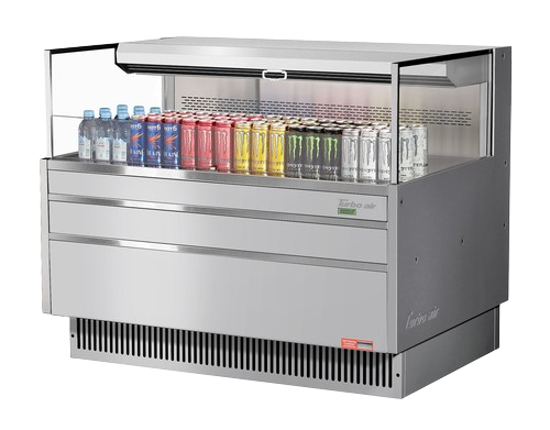 Turbo Air Horizontal Open Display Merchandiser Low Profile