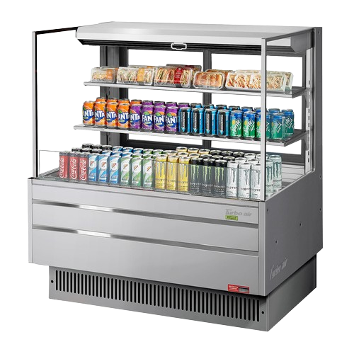 Turbo Air Horizontal Open Display Merchandiser Low-Profile