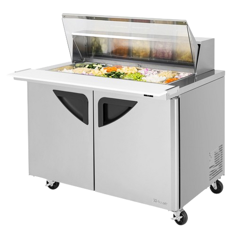 Turbo Air Super Deluxe Sandwich/Salad Mega Top Unit with Clear Lid