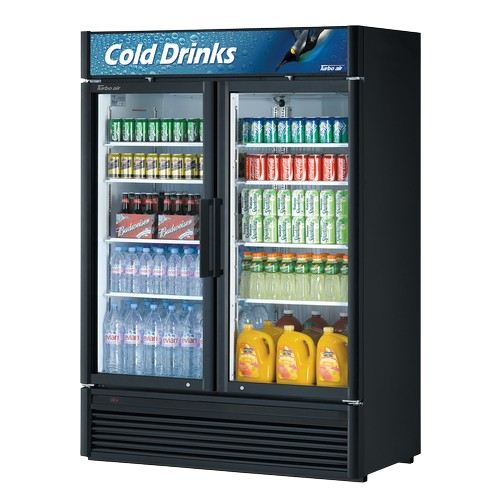 Turbo Air Super Deluxe Refrigerated Glass Merchandiser Two-Section