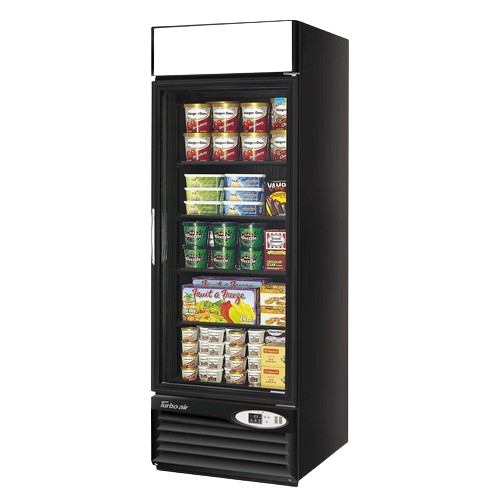 Turbo Air One-Section Glass Door Freezer Merchandiser