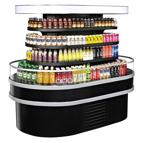 Turbo Air Island Display Self-Serve Refrigerated Merchandiser