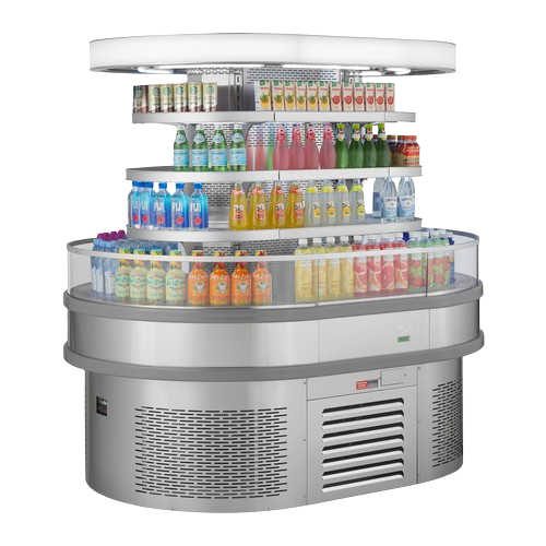 Turbo Air Island Display Self-Serve Refrigerated Merchandiser