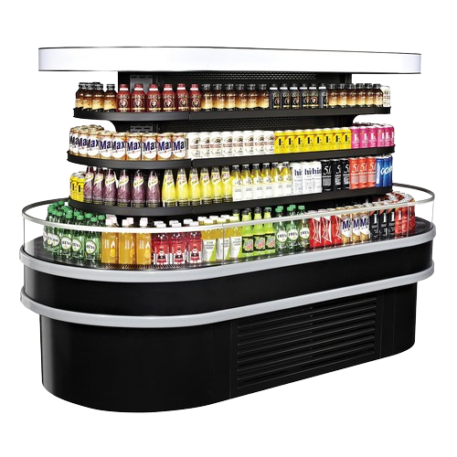 Turbo Air Island Display Self-Serve Refrigerated Merchandiser