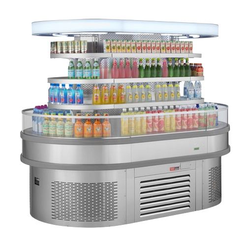 Turbo Air Island Display Self-Serve Refrigerated Merchandiser