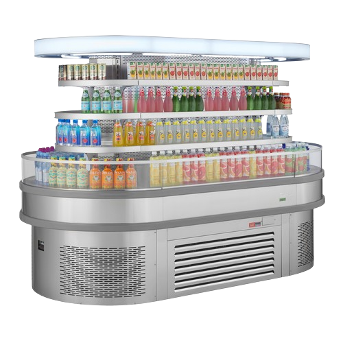 Turbo Air Island Display Self-Serve Refrigerated Merchandiser