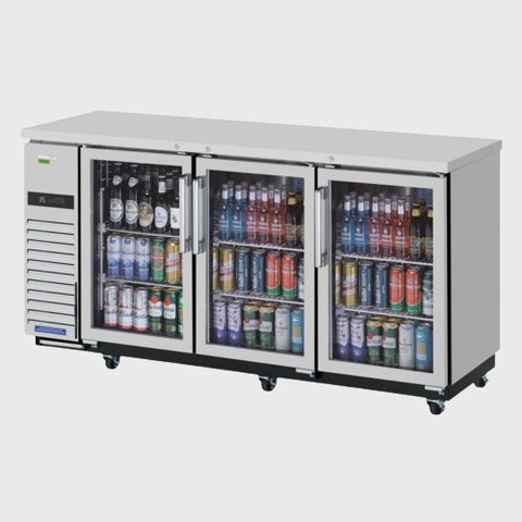 Turbo Air Super Deluxe Narrow Back Bar Cooler Three-Section