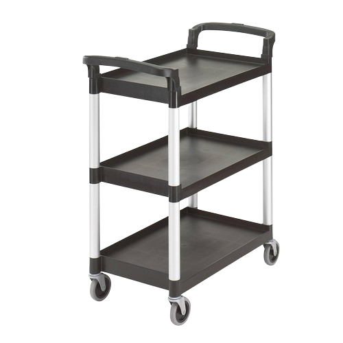 Cambro Service Cart Black Plastic 300 lb. Capacity 15-7/8" x 24-3/8"