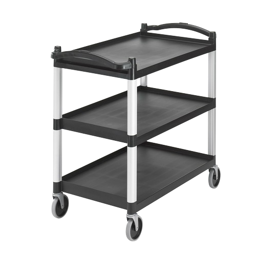 Cambro Service Cart Black Plastic 400 lb. Capacity 20-1/2" x 31-1/2"