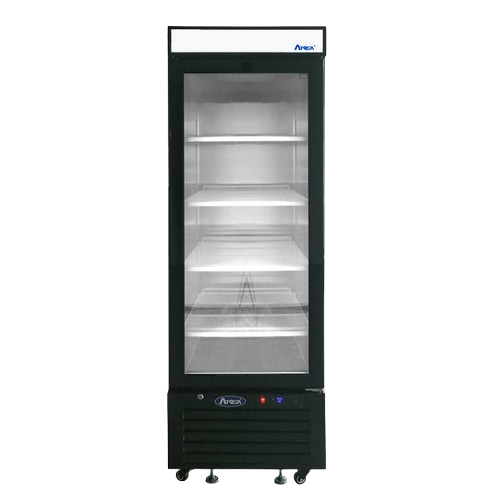 Atosa One-Section Bottom Mount Glass Door Refrigerator Black 63" H