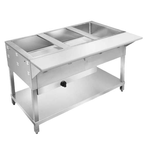 Klinger's Stainless Steel Gas Steam Table 4 Well 62" W